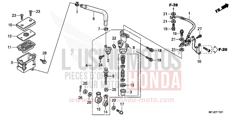 HAUPTBREMSZYLINDER, H. (CBR600RA) von CBR600RR ABS GRAPHITE BLACK (NHB01) von 2012